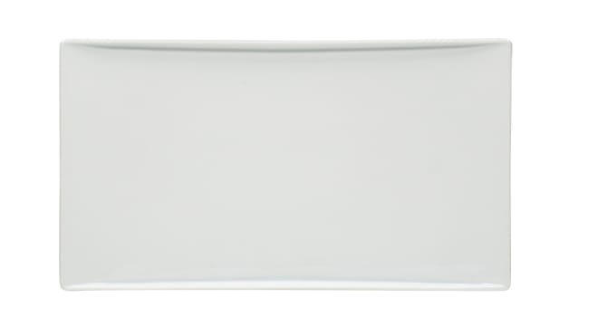 Rektangulært porselensfat 360x200mm EMOTION, Hvit