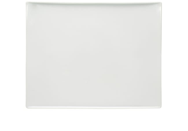 Rektangulært porselensfat 400x320mm EMOTION, Hvit