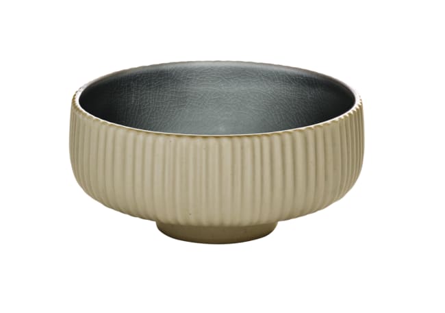 NARA bolle rund m. relieff Ø:160mm Grå