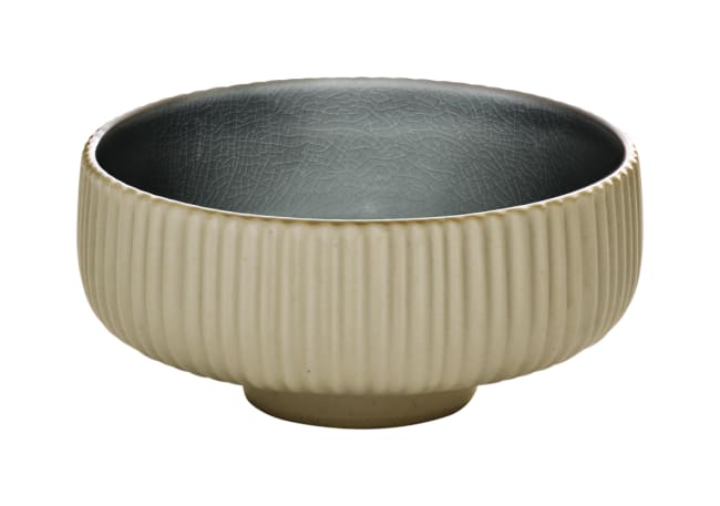 NARA bolle rund m. relieff Ø:210mm Grå