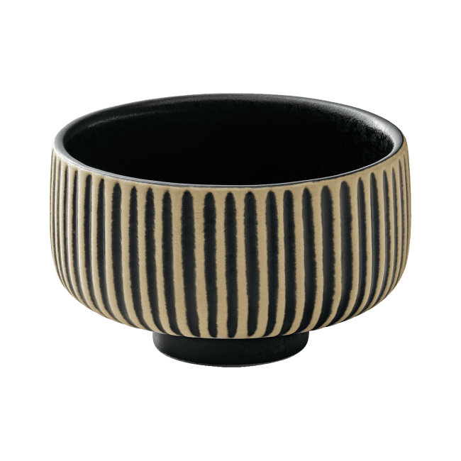 NARA dipskål m. relieff Ø:80mm Sv/Hv