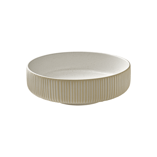 NARA bolle rund m. relieff Ø:160mm Hvit