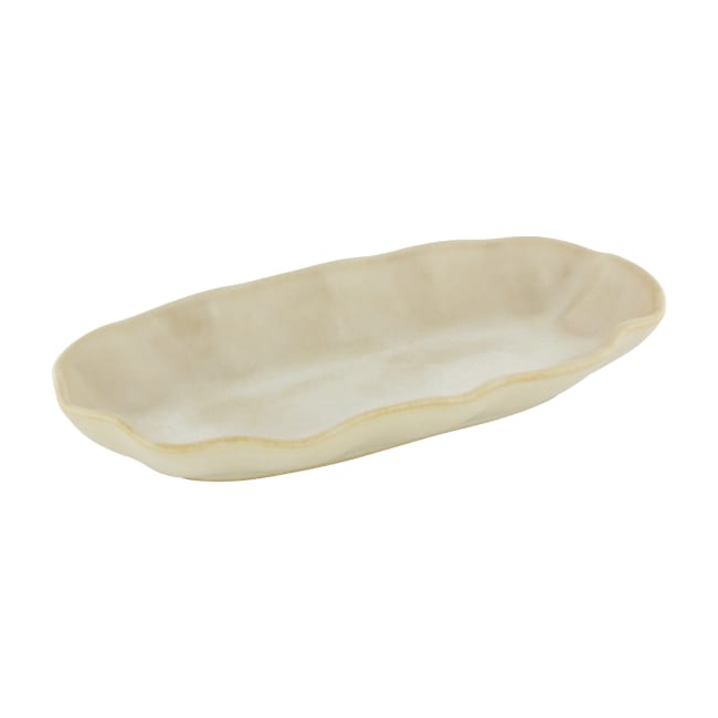 Tallerken oval 24x12cm, sand, NAMI