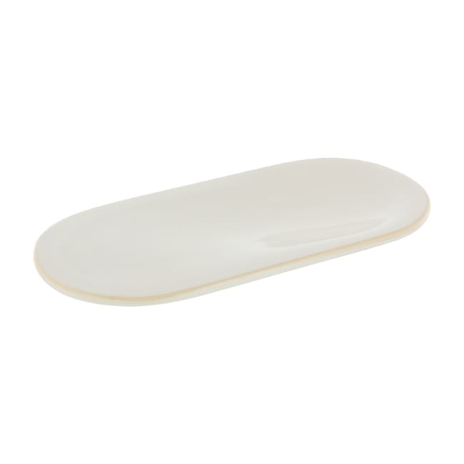Kuvertasjett oval 22x12cm, beige