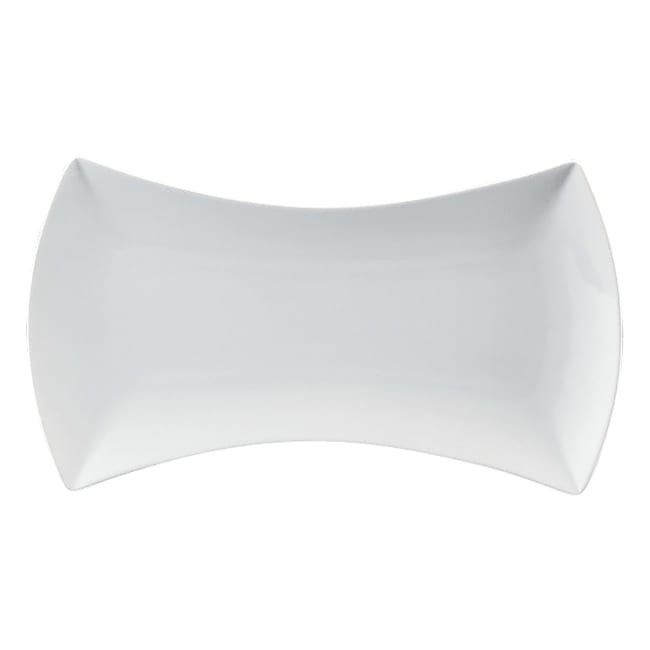 Rektangulært porselensfat 450x250mm EVENT, Hvit