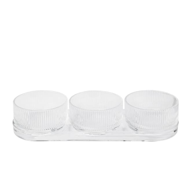 PILASTRO tapassett 3xglasskåler+fat