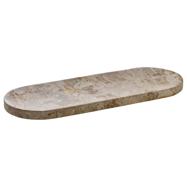 Tallerken/platå oval marmor sand
