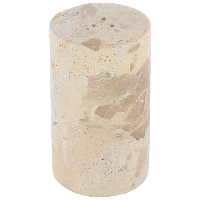 Saltbøsse marmor Sylinder beige