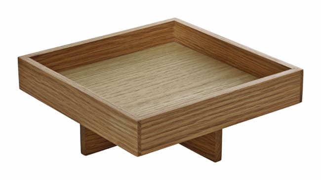 Serveringsbrett på fot 180x180x71mm ANANTI, Eik