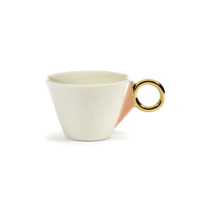 DESIREE kopp 10cl Ø:73mm hvit/gull/rosa