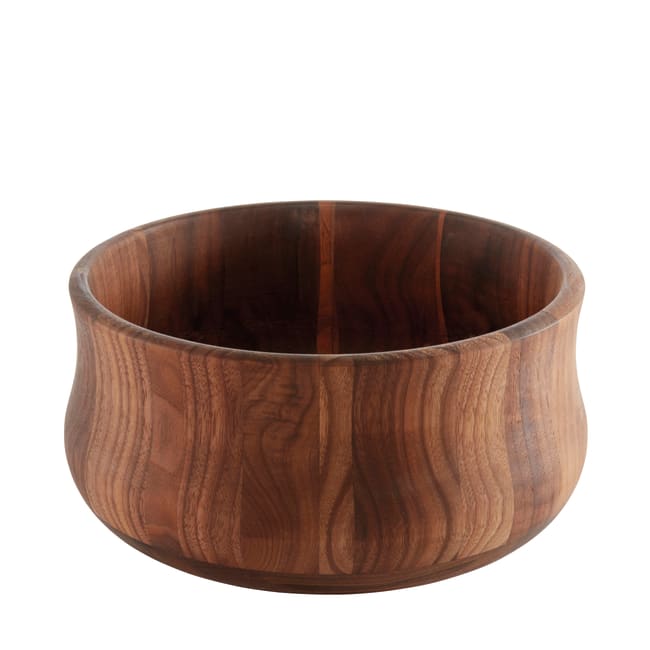 Trebolle rund Ø:250/H:125mm valnøtt