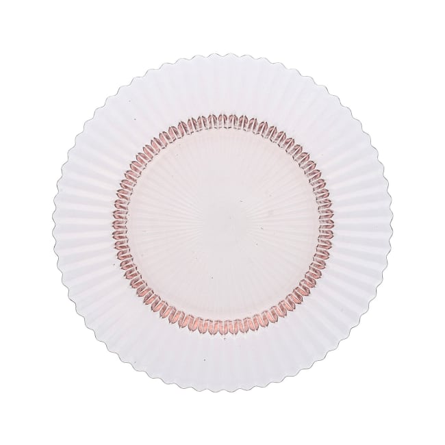 Glasstallerken  Ø:215mm, rosa, ARCHIE
