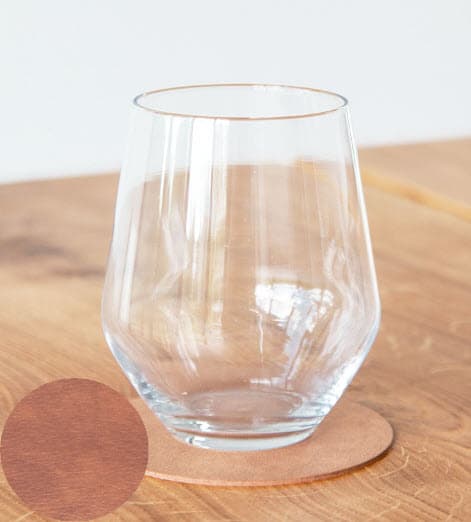 Glassunderlag/coaster rund skinn Ø:100mm