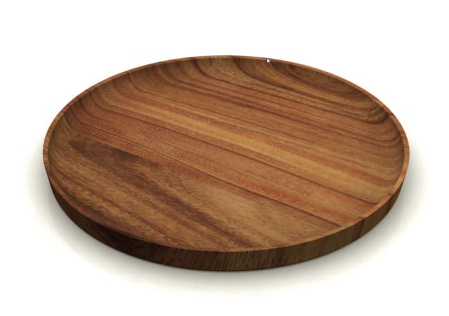 Tallerken i akasie tre Ø:240mm