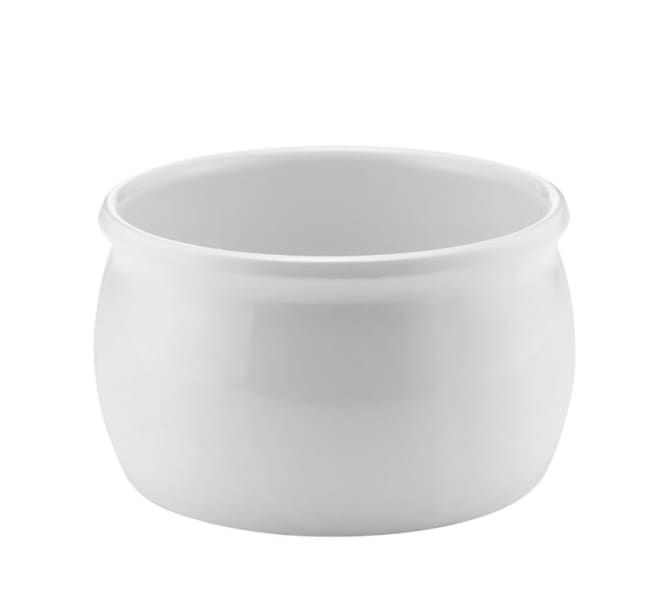 Melamin dressingkrukke rund 1 ltr, hvit