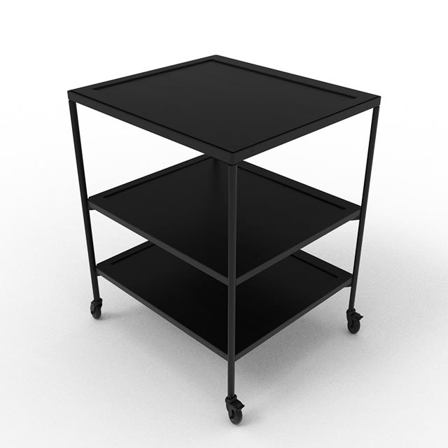 FARE trillebord/buffetvogn M sort eik