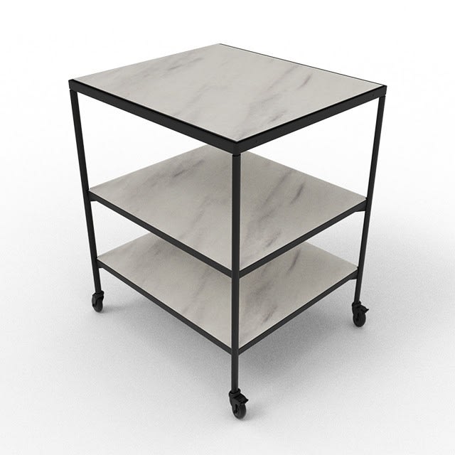 FARE trillebord/buffetvogn M marmor S/H