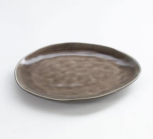 PURE tallerken asym 200x170, brun