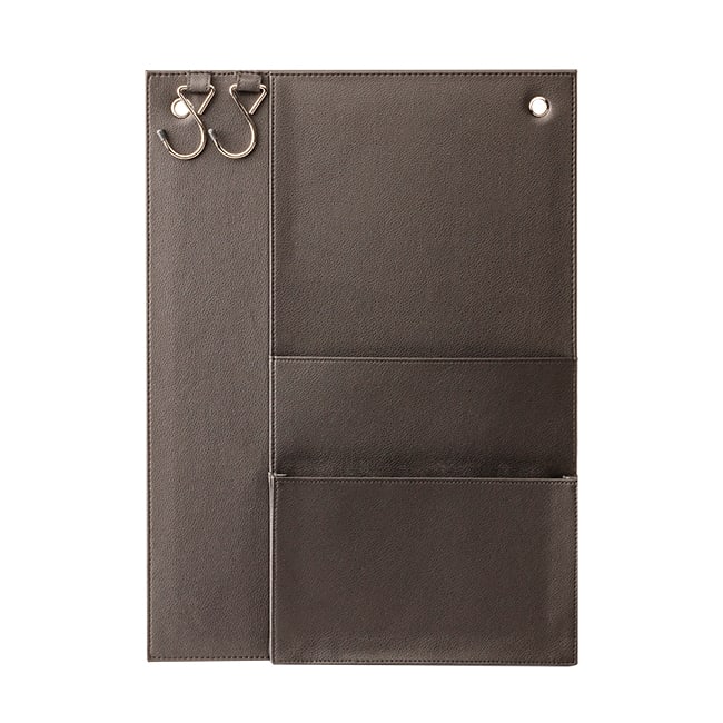Garderobe organiserer i skinn, brun