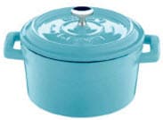Støpejern MINI rund Ø:100mm/35cl, TURKIS