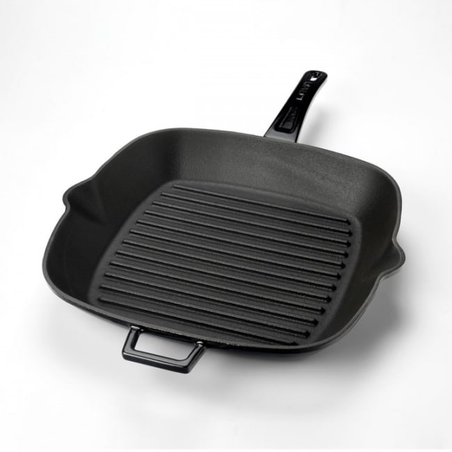 Støpejern grillpanne 280x280mm,SORT MATT