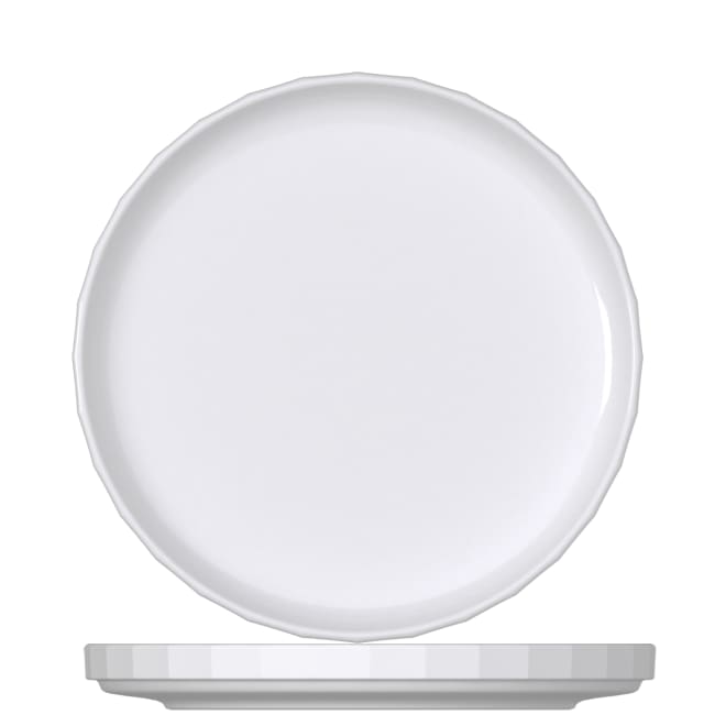 Tallerken rett kant Ø:20cm EDGE, Hvit