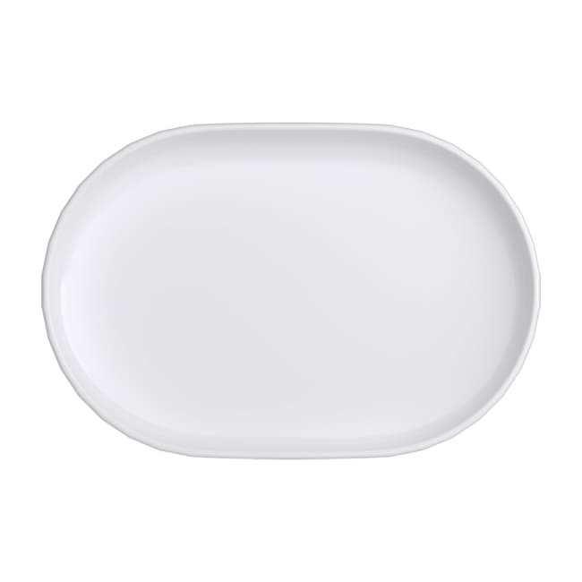 Tallerken oval coupe 24x16cm EDGE, Hvit