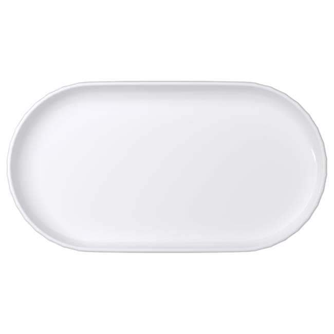 Tallerken oval coupe 32x17cm EDGE, Hvit