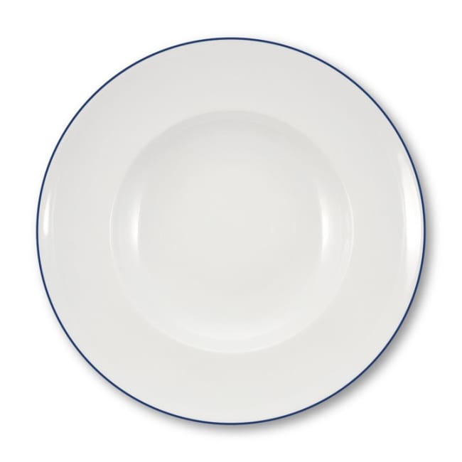 Pastatallerken Ø:30cm/50cl m blå rim