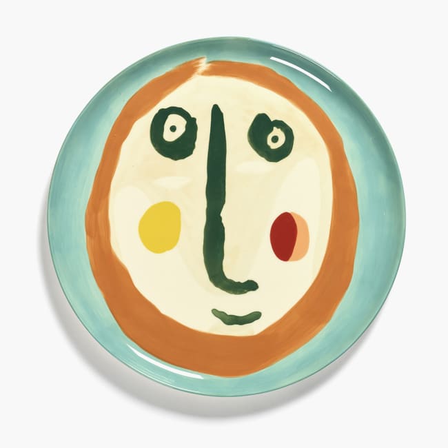 Rundt porselensfat Ø:350mm FEAST, Turkis Face