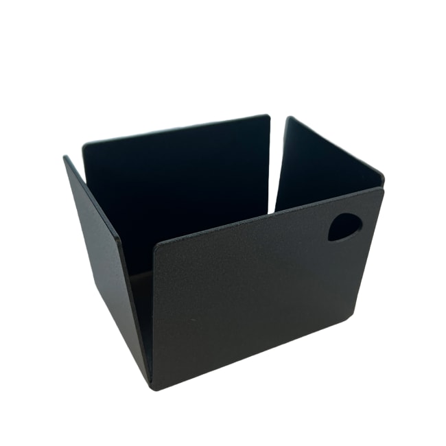 Teposeholder/boks 6,5x6,5cm metall, sort