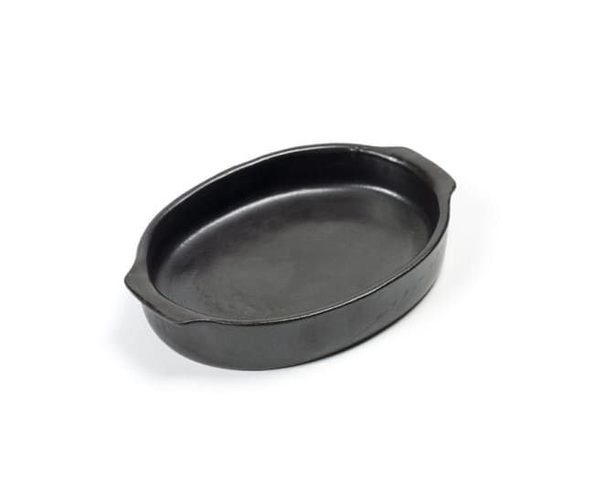Ovalt ovnsfat/serveringsform 245x160x45mm PURE, Sort