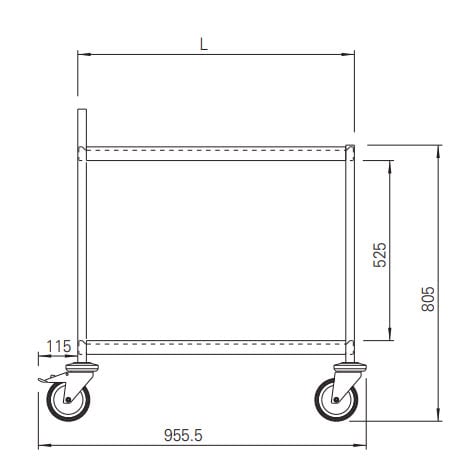 Trillebord 2-plans 800x550mm