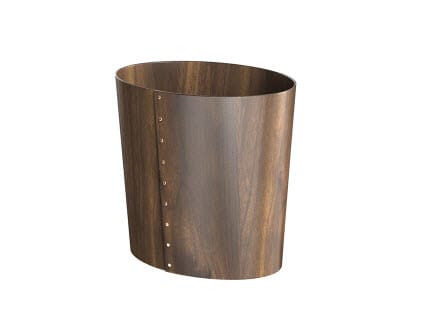 Avfallsbøtte til hotellrom "Luxury" 240x189mm/H:225mm, Valnøtt