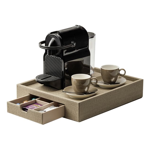 TASMAN velkomstbrett Nespresso m/skuff