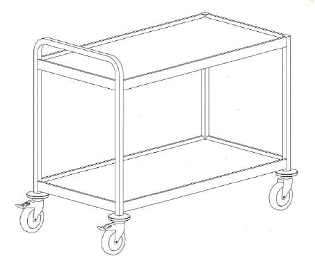 Trillebord 2-plans 1100x550mm
