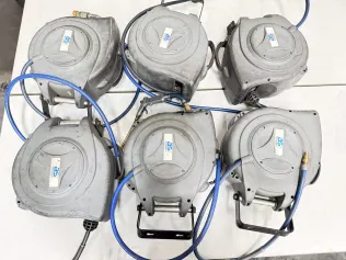 6 compressed air hose reels