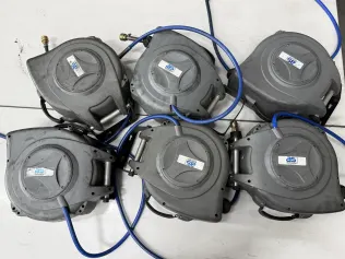 6 compressed air hose reels