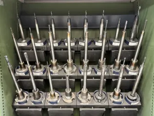 24 pcs. SK50 tool holders with tools