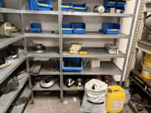 Shelving System with Spare Parts, Hydraulic Components, and Operating Supplies - Image 7