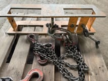 Assortment of Lifting and Slinging Gear with Chains and Load Hooks - Image 2