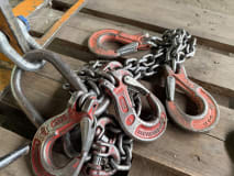 Assortment of Lifting and Slinging Gear with Chains and Load Hooks - Image 5