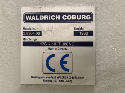 WALDRICH COBURG 17 S – 10 FP 300 CNC Portalfräsmaschine - Image 7