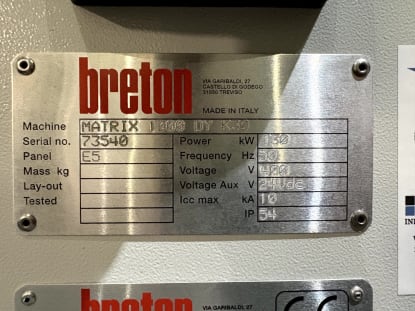 Breton MATRIX 1300 DY K30 Portalfräsmaschine Gantry - Image 6