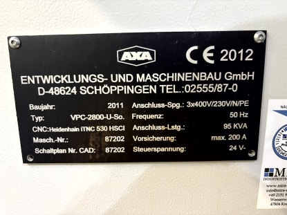 AXA VPC 2800 U CNC Gantry machining centre - Image 10