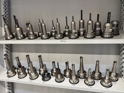 34 pcs. HSK-A63 tool holders with tools - Image 12