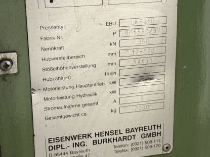 EBU DKE 35 R Exzenterpresse - Image 17