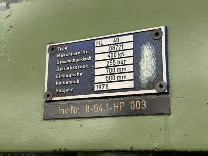 ARENCO HL 40 Hydraulic Press - Image 4