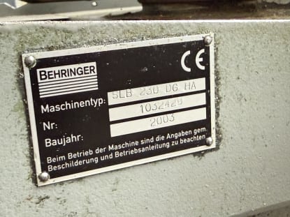 Behringer SLB 230 DG HA Bandsäge - Image 13