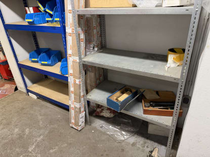 Shelving System with Spare Parts, Hydraulic Components, and Operating Supplies - Image 14